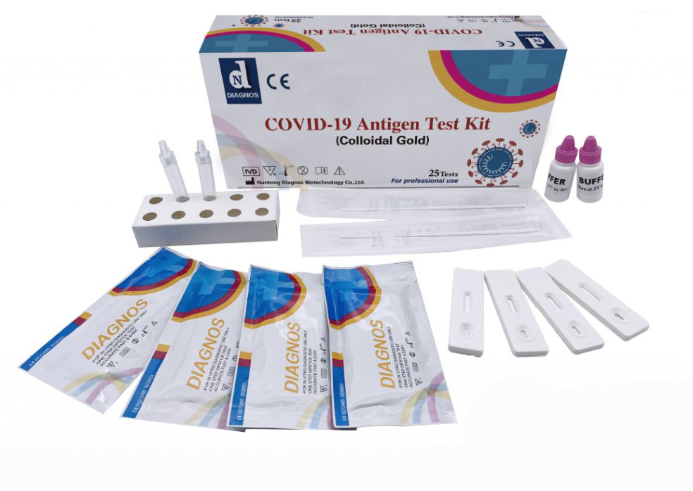 25ks Antigenní výtěrový test COVID-19 s koloidním zlatem DIAGNOS